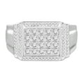 thumbnail image 2 of 10K WHITE GOLD .75 CARAT MENS REAL DIAMOND ENGAGEMENT WEDDING PINKY RING BAND, 2 of 4
