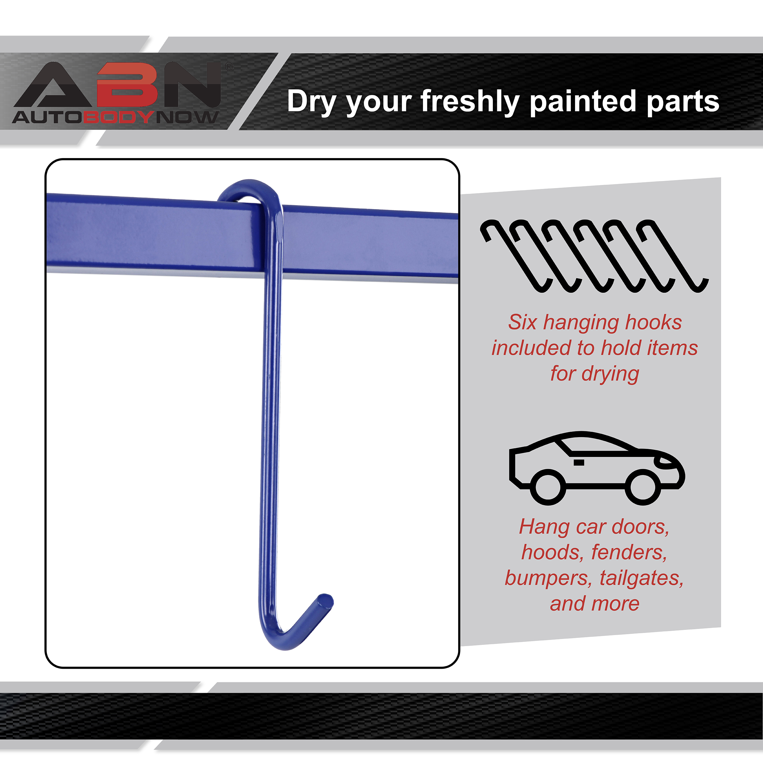 ABN Adjustable Foot Paint Hanger Extendable 50-70-Inch Painting Rack 