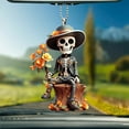 thumbnail image 5 of 100Fens Mini Skeleton Figurines for Home Decor,Small Skeletons Halloween 2D Acrylic Car Decorations, Craft House Accessories Party Favors, 5 of 10