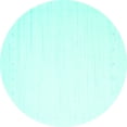 thumbnail image 1 of Ahgly Company Indoor Round Solid Turquoise Blue Modern Area Rugs, 4' Round, 1 of 4