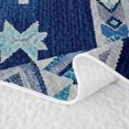 thumbnail image 5 of Erosebridal Deep Navy Aztec Twin Quilt Set,Tribal Stars Geometric Twin Coverlet Set For Boys,2-Piece, 5 of 7