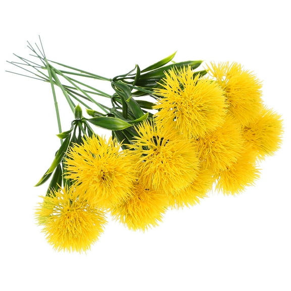 10 Pcs Simulation Dandelion Flowers Artificial Faux Mother Yellow