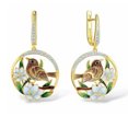 thumbnail image 4 of Gorgeous Cubic Zircon 18k Yellow Gold Plated Drop Earrings Party Jewelry A Pair, 4 of 6