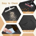 thumbnail image 4 of Litter Mat, Large 34" x 22" Litter Box Mat,   Litter Mat for Litter Box, Non-Slip, Easy to Clean (Black), 4 of 6