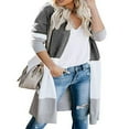 thumbnail image 1 of Cardigans à Manches Longues en Tricot pour Femmes Pull Boho Décontracté à l'Avant, 1 of 2