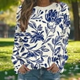 thumbnail image 6 of Craaazy Athletic Shirts for Women Long Sleeve Crew Neck Casual Print Loose Tops Gifts, 6 of 7