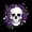Violet Black, variant on Castle Fairy Spooky Sketch Skull 7-Piece Twin Bedding,Boho Floral Rose Bedding Comforter Set,Violet Black,Black Reversible