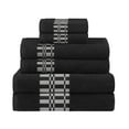 thumbnail image 2 of BNM Modern Plush Cotton Assorted 6 Piece Towel Set, Black, 2 of 7