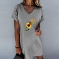 thumbnail image 2 of Vestido de falda corta con estampado de manga corta y cuello en V de moda sexy para mujer Pompotops ghjkhdj17215, 2 of 5