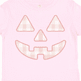 thumbnail image 4 of Inktastic Plaid Pastel Pink Pumpkin Face Halloween Decor Girls Toddler T-Shirt, 4 of 5