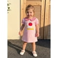thumbnail image 4 of BemeyourBBs Toddler Baby Girl Back to School Dress Outfit Little Girl Pre Kindergarten Dress Outfit Apple Book Pencil Embroidered Short Sleeve Doll Collar A-line Dress Spring Summer Fall Clothes, 4 of 9