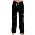 thumbnail image 4 of Hearthz Valentines Pajamas for Women Pants Love Heart Graphic Pajamas Pants for Women Drawstring Wide Leg Holidays Women Sleep Pants, 4 of 7