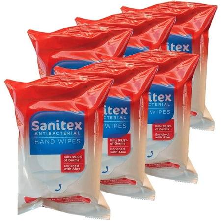 Sanitex Antibacterial Hand Wipes, Fresh Scent, Pack with 20 Wipes