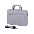 thumbnail image 1 of Grey Oxford Fabric Laptop Bag for 14/15.6 Inch Notebooks - Versatile 3-in-1 Design: Shoulder, Handheld & Sleeve - Lightweight, Durable Protective Case for Professionals, Students & Travelers -, 1 of 6