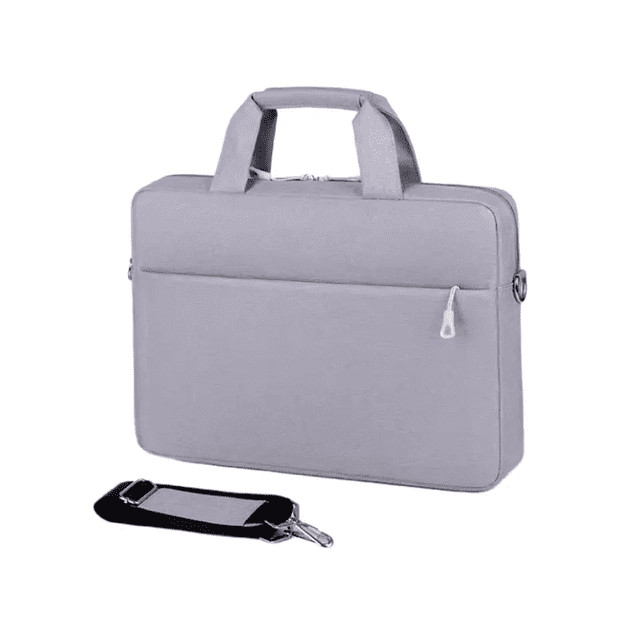 Grey Oxford Fabric Laptop Bag for 14/15.6 Inch Notebooks - Versatile 3-in-1 Design: Shoulder, Handheld & Sleeve - Lightweight, Durable Protective Case for Professionals, Students & Travelers -
