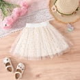 thumbnail image 3 of Eltusu Girls Mesh Skirts, Tutu Skirts Glitter Elastic Waist Performance Dance Skirts White Size 2-3 T, 3 of 8
