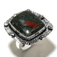 thumbnail image 2 of African Bloodstone Gemstone Ring Handmade Antique Design Dainty Jewelry 9" FR 39, 2 of 2