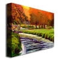 Trademark Art "Twilight Golf II" Canvas Wall Art by David Lloyd Glover