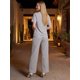 thumbnail image 3 of Conjunto Deportivo Casual para Mujer Unitalla Set de Blusa Manga Corta y Pants Recto Tela Stretch Rayada Súper Cómoda, 3 of 5