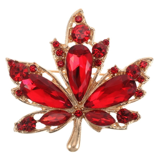 GOOHOCHY Broche de hoja de arce: Broche de hoja de arce para mujer - Joyería de otoño para ocasiones formales, oficina y fiestas - Accesorio de cuello delicado