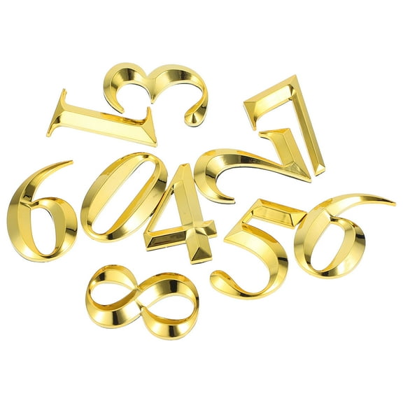 WORGEOUS 10pcs House Number 3D Plastic 0-9 Floating House Numbers Self Adhesive Address Numbers Door Sign for Mailbox Home Hotel Door Decoration