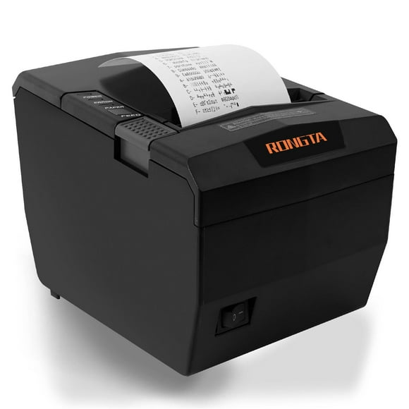Rongta Imprimante de Reçus POS, Imprimante Thermique 80mm avec USB/Sérial/Ethernet et Coupe-Auto pour Cuisine et Vente au Détail, Support de Tiroir pour Windows/Mac/Linux (RP327)
