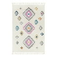 thumbnail image 1 of Surya Lofty 94x122" Rectangle Contemporary Fabric Rug in White/Pink, 1 of 7