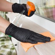 Black Lightning Nitrile Gloves - Medium Box (100 Gloves) - Tough, Chemical Resistant and Puncture Resistant Disposable Gloves