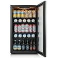 thumbnail image 3 of Ca'Lefort Beverage Refrigerator Cooler, 140-160 Can Freestanding Beverage Fridge,Mini fridge with Glass Door for Home/Bar/Office, 3 of 10