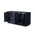 thumbnail image 2 of Wyndham Collection Miranda 66" No-Sink Wood Double Bathroom Vanity in Blue/Gold, 2 of 4