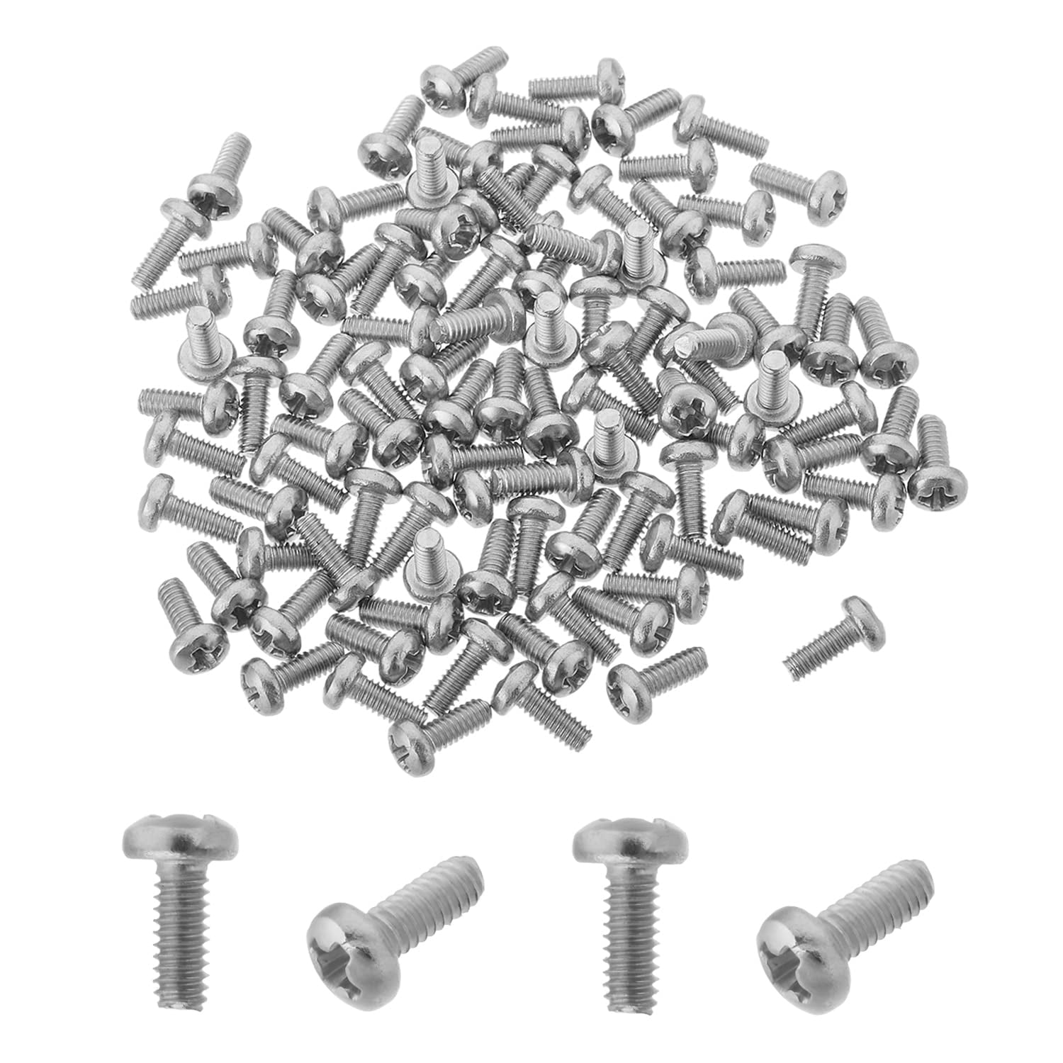 M2 x 5mm Machine Screws Pan Phillips Cross Head Screw 304 Stainless