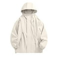 thumbnail image 1 of RXIRUCGD Men's Spring And Charge Coat Thin Outdoor Mountaineering And Riding Windproof Work Coat, White, Size: M, 1 of 4