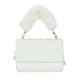 thumbnail image 2 of Bolso cruzado de celosía de PU para mujer, bolso de mano de color sólido con correa de felpa (blanco) Tmvgtek Para estrenar, 2 of 9