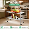 thumbnail image 5 of RSN Trend Stainless Steel Table for Prep & Work 24 x 72 Inches with Caster Wheels, NSF Commercial Heavy Duty Table with Undershelf and Galvanized Legs for Restaurant, Home and Hotel, 5 of 7