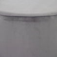 thumbnail image 3 of Zentique 16.5" Pale Blue Solid Velvet Upholstered Accent Stool, 3 of 3