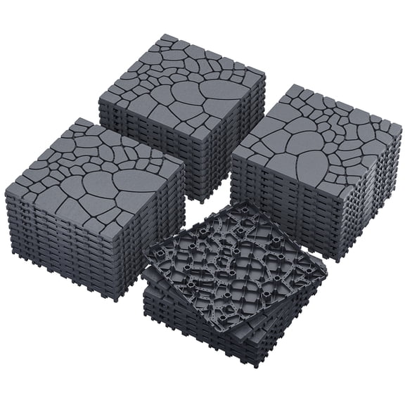 Flooring,Waterproof Floor Tiles,Simulated Plastic Floor Tiles,Interlocking Floor Tiles,Plastic Interlocking Deck Tiles Suitable for Indoor and Outdoor,Easy to Install,12''× 12''Tiles