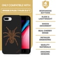 thumbnail image 7 of Case Yard Wooden Case for iPhone-8-Plus Soft TPU Silicone cover Slim Fit Shockproof Wood Protective Phone Cover for Girls Boys Men and Women Supports Wireless Charging Tarantula Design, 7 of 7