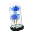 thumbnail image 4 of Flores eternas con luces de hadas, rosas artificiales para boda. Azul, 4 of 9