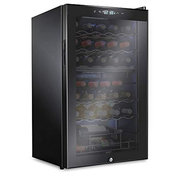Ivation 33 Bottle Dual Zone Wine Cooler Refrigerator w/Lock Large