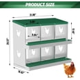 thumbnail image 4 of 2025 New Metal Chicken Nesting Boxes, Heavy-Duty Galvanized Steel Egg Laying Box with 6,8,10 Compartments, Rustproof, Easy to Install & Clean, Wall-Mountable Design for Poultry Coops, 4 of 7
