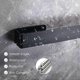 thumbnail image 4 of Self-adhesive stainless steel towel rack for bathroom and kitchen - 28/cm - Black - 3M self-adhesive and drilled, 4 of 5