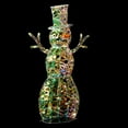 thumbnail image 3 of 4FT Lighted Iridescent Snowman Christmas Decorations, Pre-lit Holiday Decor with 100 Warm White LED Lights for Xmas Outdoor Indoor Decor Lighted Holiday Displays, 3 of 13