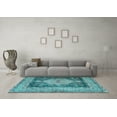 thumbnail image 3 of Ahgly Company Indoor Rectangle Persian Light Blue Traditional Area Rugs, 2' x 3', 3 of 4
