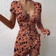 thumbnail image 2 of Vestido HUOGUO Fashion vestido sexy asimétrico con estampado para mujer, 2 of 5
