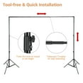 thumbnail image 4 of 9.5x10 Ft Photo Backdrop Stand Kit Tripod Crossbar for Muslin Background Studio, 4 of 9