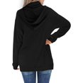 thumbnail image 3 of Women's Casual Long-sleeved Half Zipper Button Pullover, 3 of 3