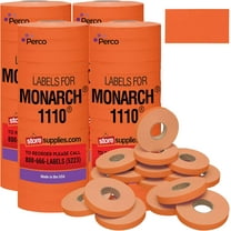 Flou. Red Pricing Labels for Monarch 1110 Price Gun - 4 Sleeves, 68,000 Pricemarking Labels