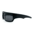 thumbnail image 6 of Mens Polarized Antiglare Biker Wrap Around Plastic Sport Sunglasses Matte Black - Black, 6 of 8
