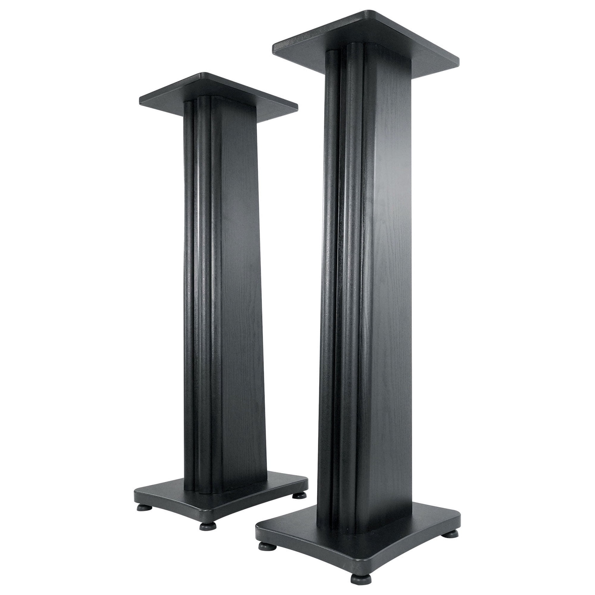 (2) Rockville SS36B Black Wood Grain 36" Speaker Stands Fits Pioneer DM-40-W