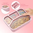 thumbnail image 3 of ORUYROP Boîte à Lunch Bento pour Adultes (Lot de 4), Conteneur de Préparation de Repas à 5 Compartiments pour Enfants, Conteneurs de Stockage Alimentaire Réutilisables avec Couvercles Transparents, Sans BPA, Micro-Ondable (Blé Vert/bleu/rose/b), 3 of 7